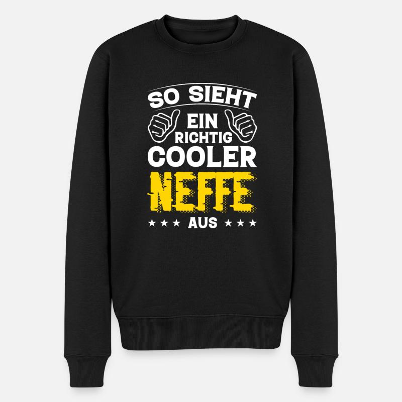 Neffe Neffe Geburtstag Neffe Sprüche Bester Neffe - Männer Premium Bio Pullover - Schwarz