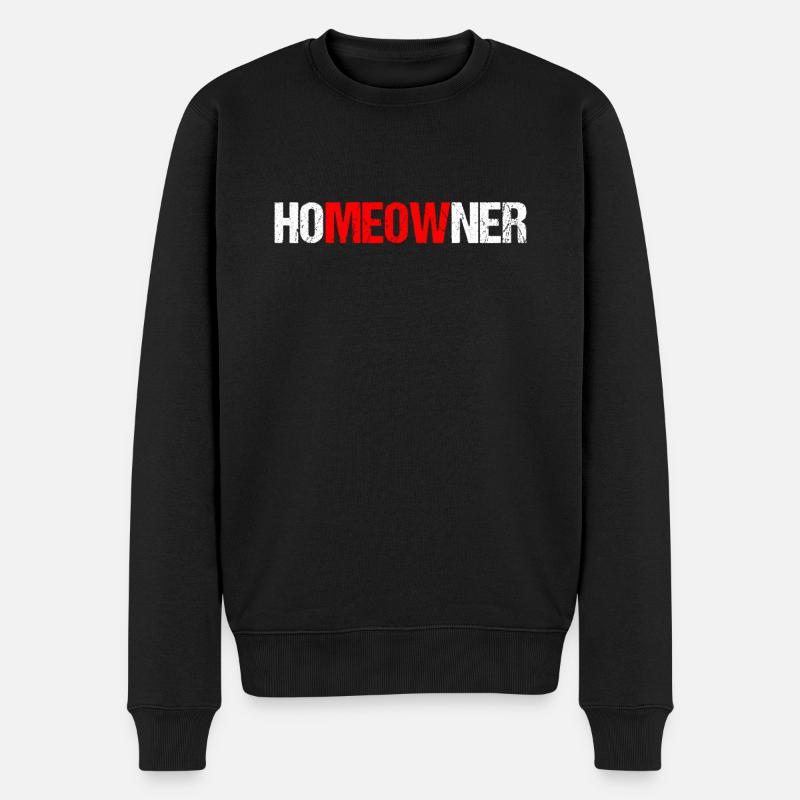 Hausbesitzer Homeowner - Männer Premium Bio Pullover - Schwarz