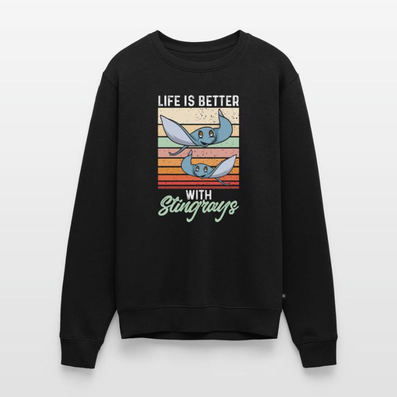 Stingrays Manta Rays Ocean Rays Men's Premium Organic Jumper