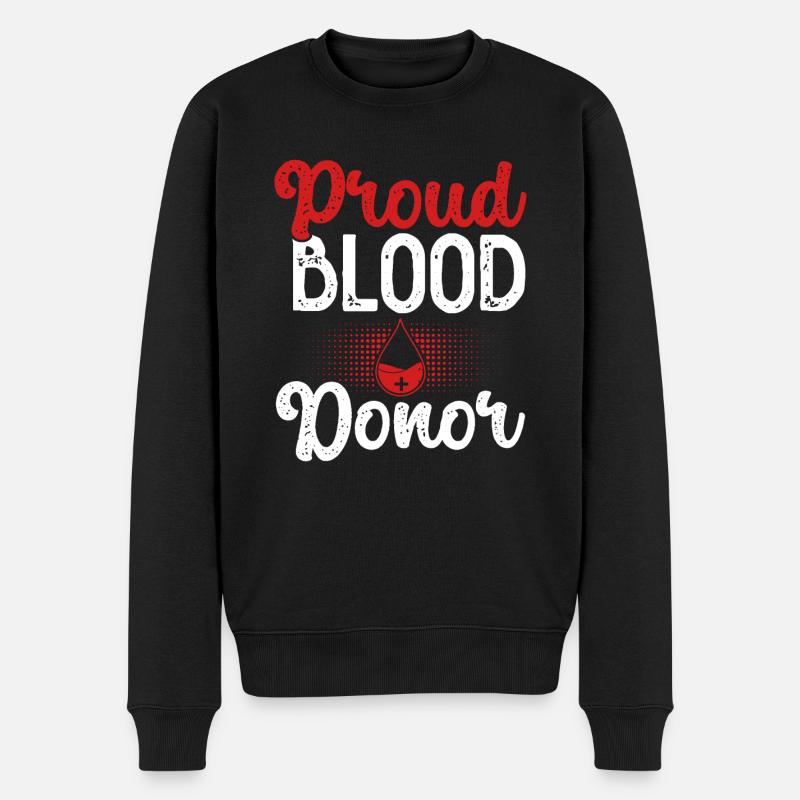 Fier donneur de sang - Pull Premium bio Homme - noir