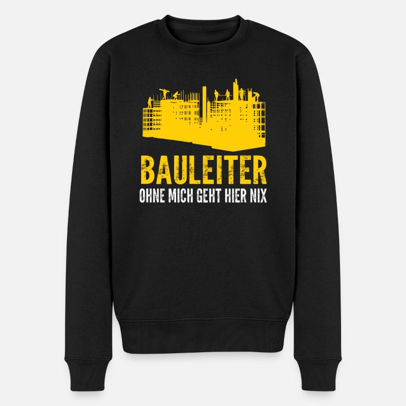 Baggerfahrer Bagger Fahrer Geschenk - Männer Premium Bio Pullover - Schwarz