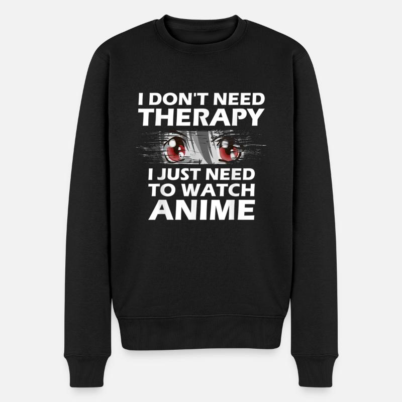 Anime Geschenk für Frauen n Mädchen Jungen Anime - Männer Premium Bio Pullover - Schwarz