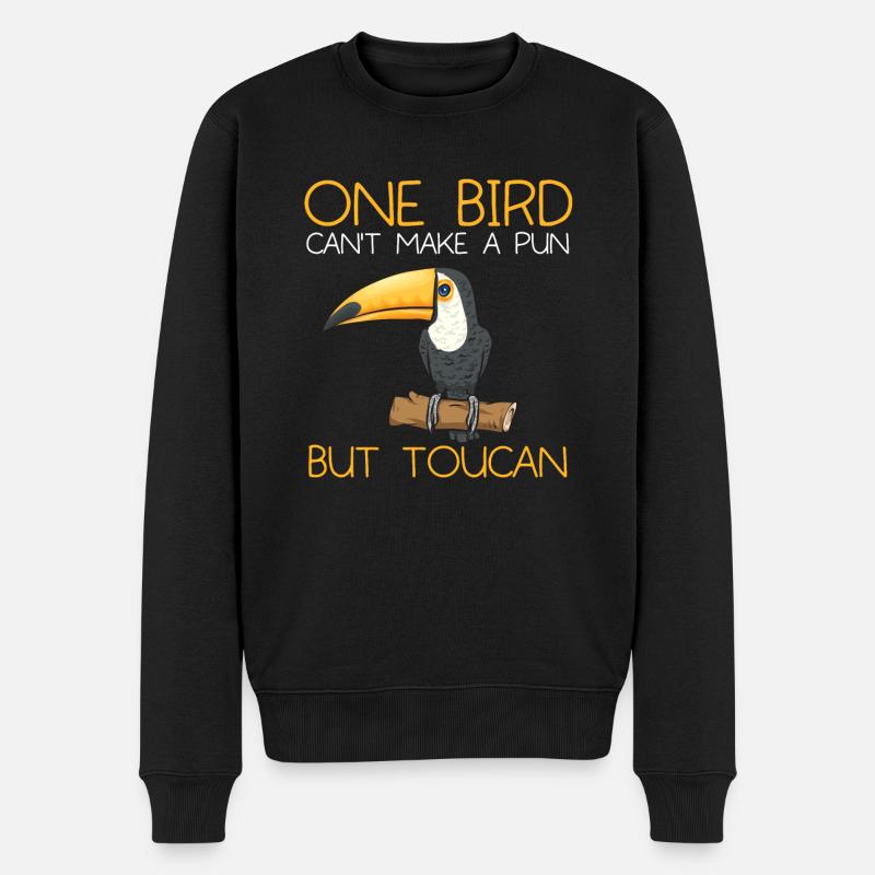 Tukan Vogel Regenwald - Männer Premium Bio Pullover - Schwarz