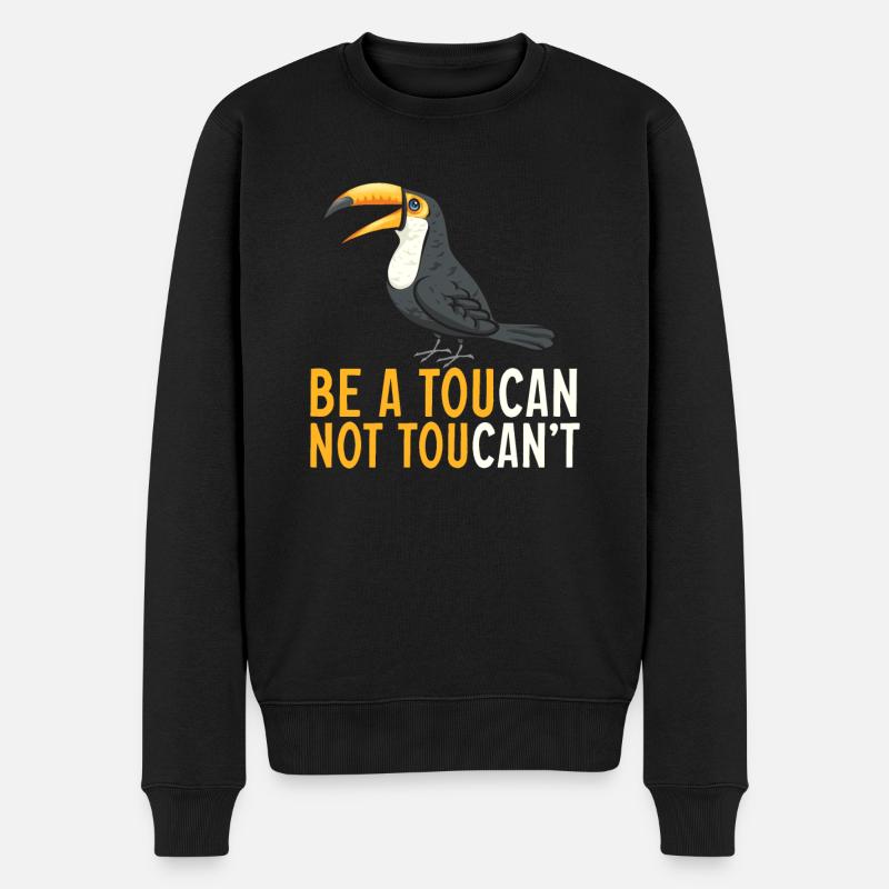 Tukan Vogel Regenwald - Männer Premium Bio Pullover - Schwarz