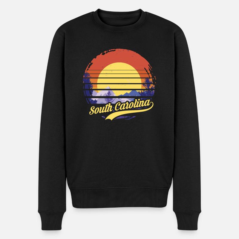 South Carolina - Männer Premium Bio Pullover - Schwarz