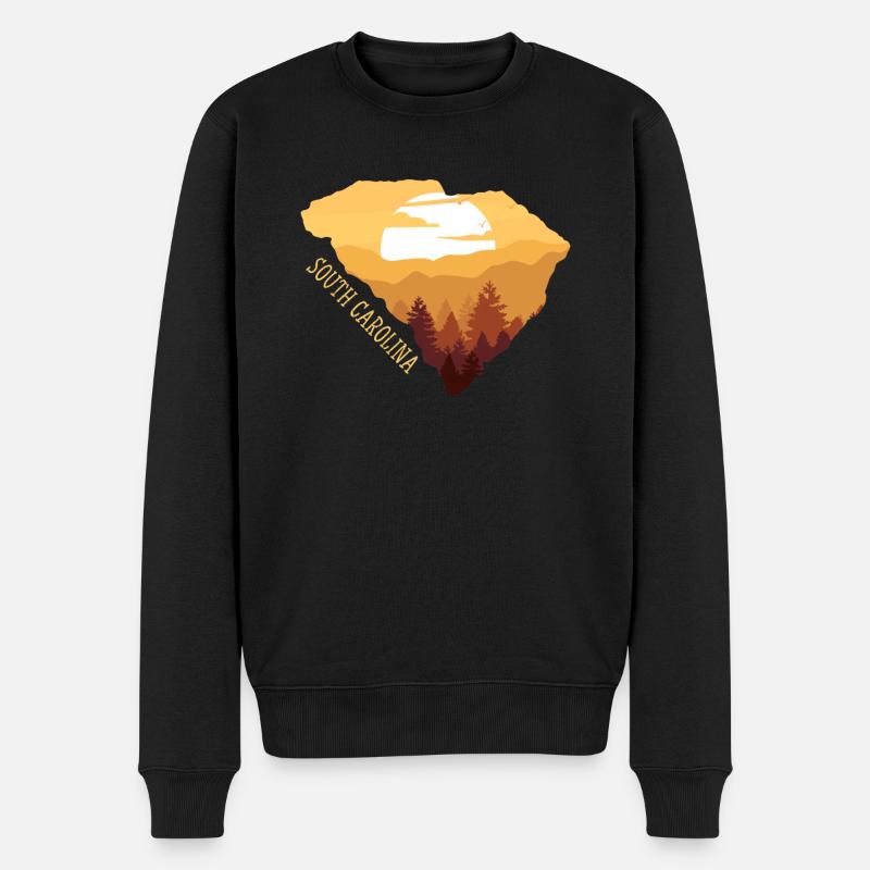 South Carolina - Männer Premium Bio Pullover - Schwarz