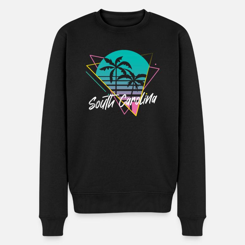 South Carolina - Männer Premium Bio Pullover - Schwarz