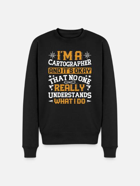 Cartographers - Men's Premium Organic Jumper - black