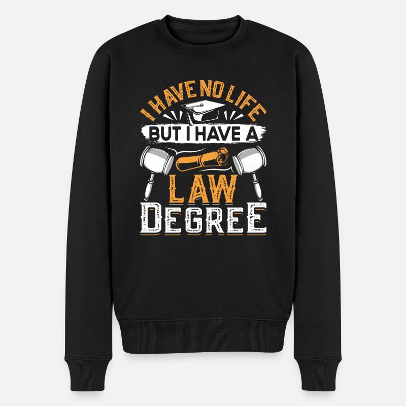 Doctorate Degree great - Männer Premium Bio Pullover - Schwarz