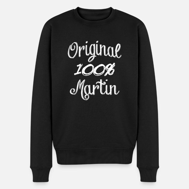 100% Original Martin - Männer Premium Bio Pullover - Schwarz