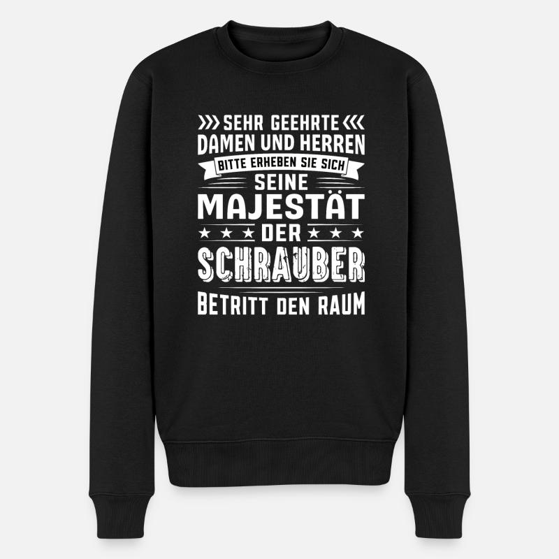 Schrauber Geburtstag Schrauber Sprüche Schrauber - Männer Premium Bio Pullover - Schwarz