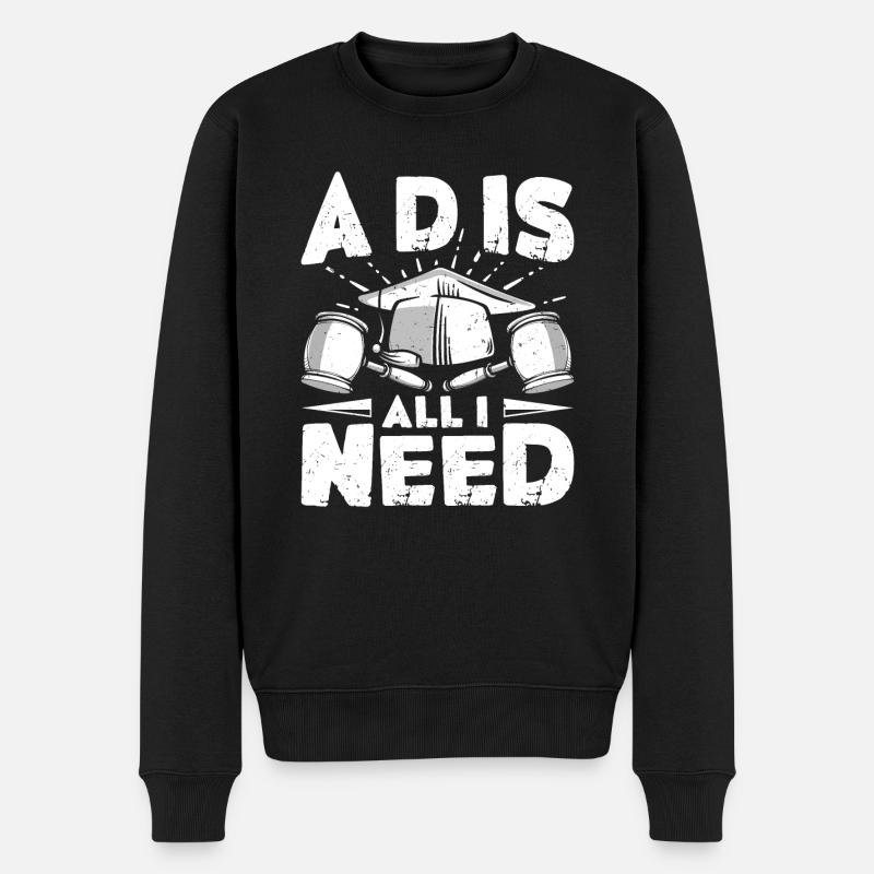 Doctorate Degree great - Männer Premium Bio Pullover - Schwarz