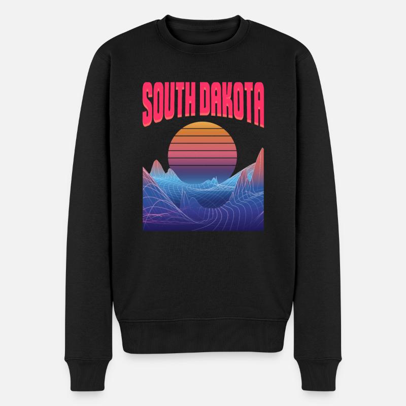 South Dakota - Männer Premium Bio Pullover - Schwarz
