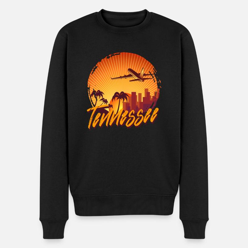Tennessee - Männer Premium Bio Pullover - Schwarz