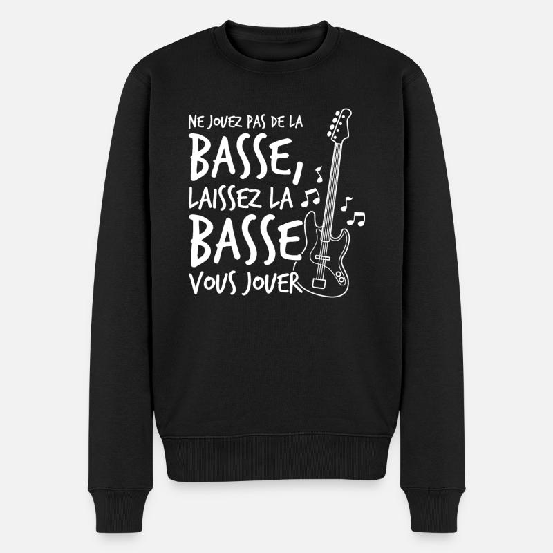 Guitar Basse Basse Guitar Geschenk - Männer Premium Bio Pullover - Schwarz