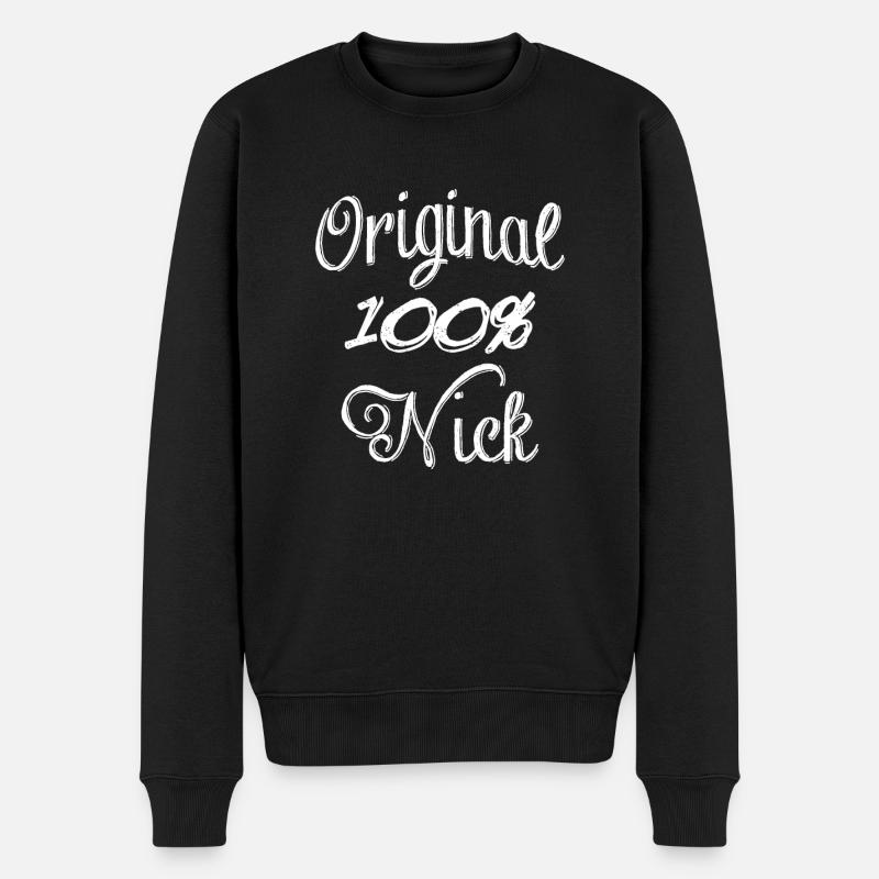 Original 100% Nick - Pull Premium bio Homme - noir