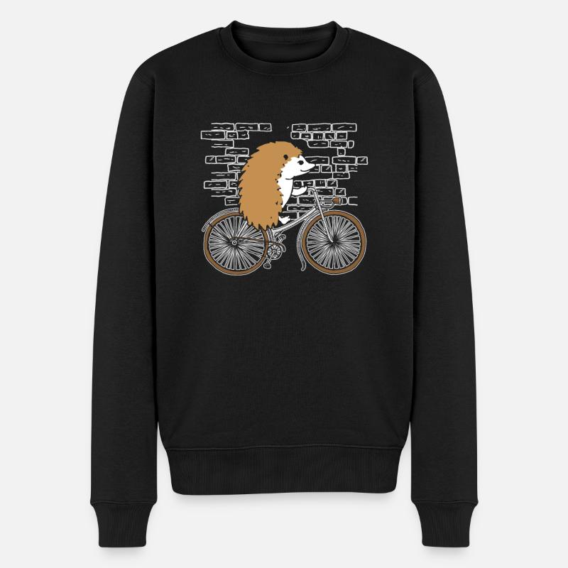 Hérisson mignon - Pull Premium bio Homme - noir