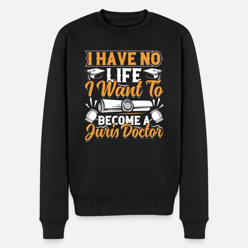 Doctorate Degree great - Männer Premium Bio Pullover - Schwarz
