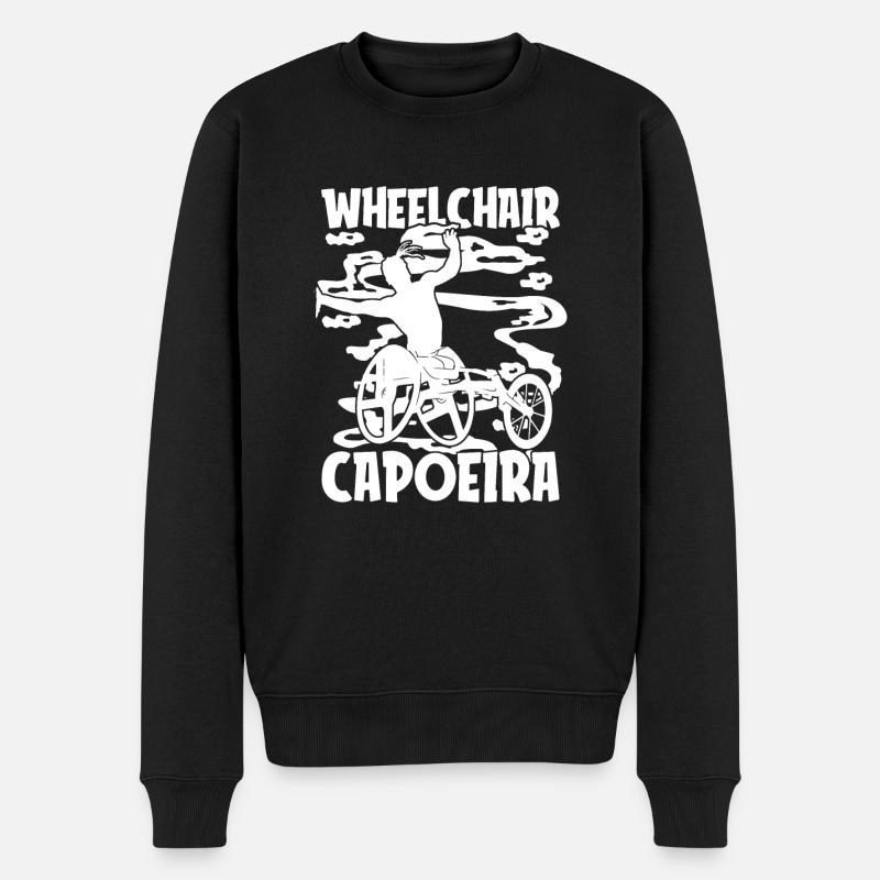 Capoeira Kampftanz Rollstuhl - Männer Premium Bio Pullover - Schwarz