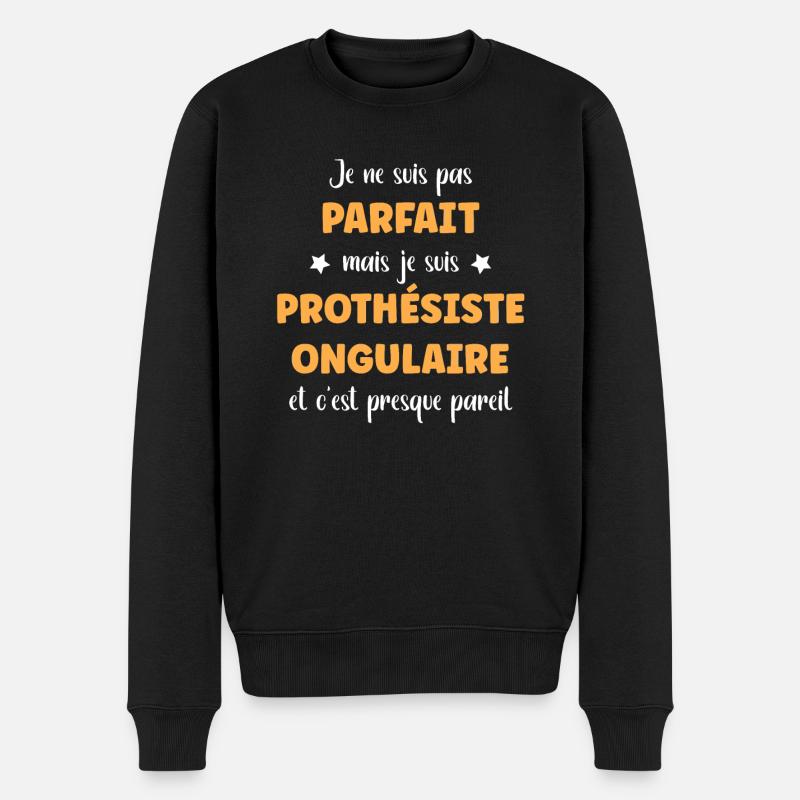 prothésiste ongulaire - Pull Premium bio Homme - noir