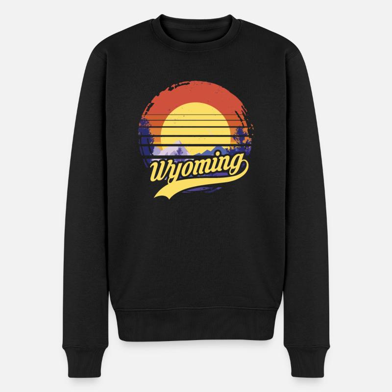 Wyoming - Männer Premium Bio Pullover - Schwarz