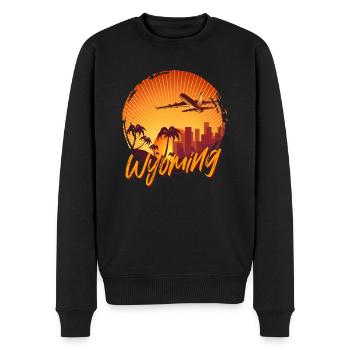 Wyoming - Männer Premium Bio Pullover - Schwarz - Vorne - Nico (187cm)