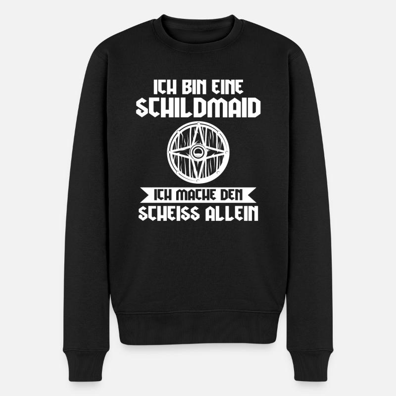Schildmaid Wikinger Wikinger Prinzessin Geschenk - Männer Premium Bio Pullover - Schwarz