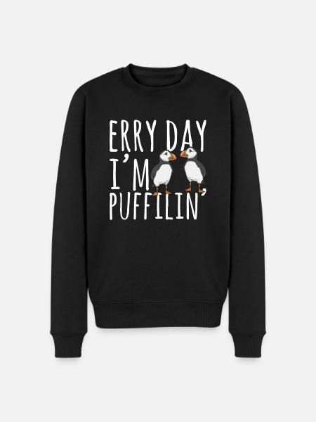 puffin, puffin, auks, lunde - Men's Premium Organic Jumper - black