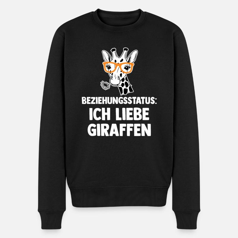 Giraffe Giraffen - Männer Premium Bio Pullover - Schwarz
