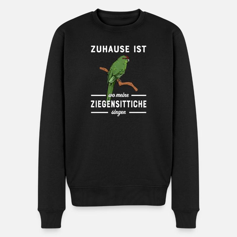 Ziegensittich I Laufsittich Motiv für Vogel Halter - Männer Premium Bio Pullover - Schwarz