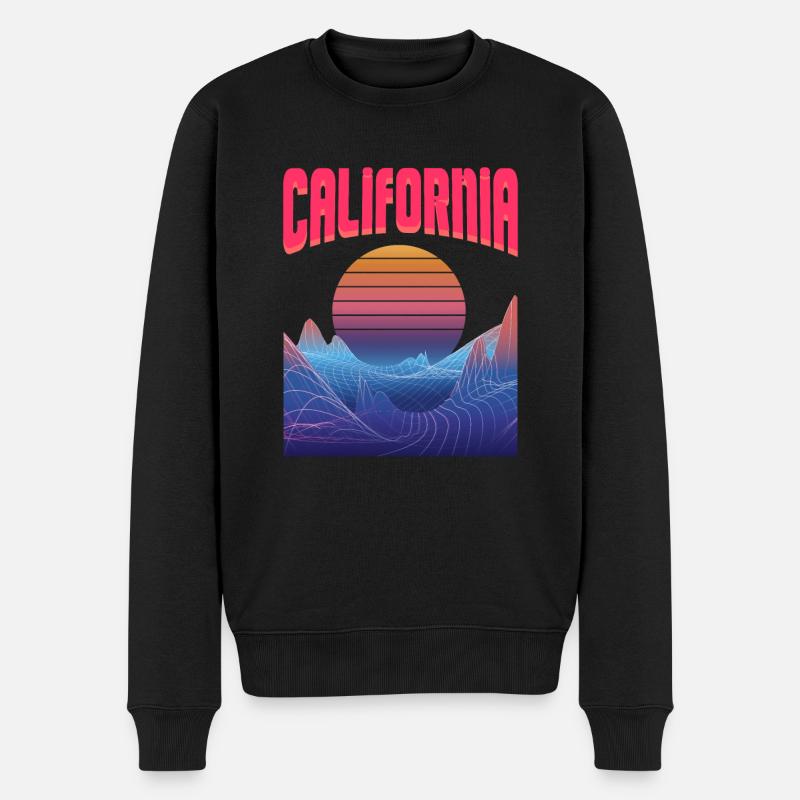 california - Männer Premium Bio Pullover - Schwarz