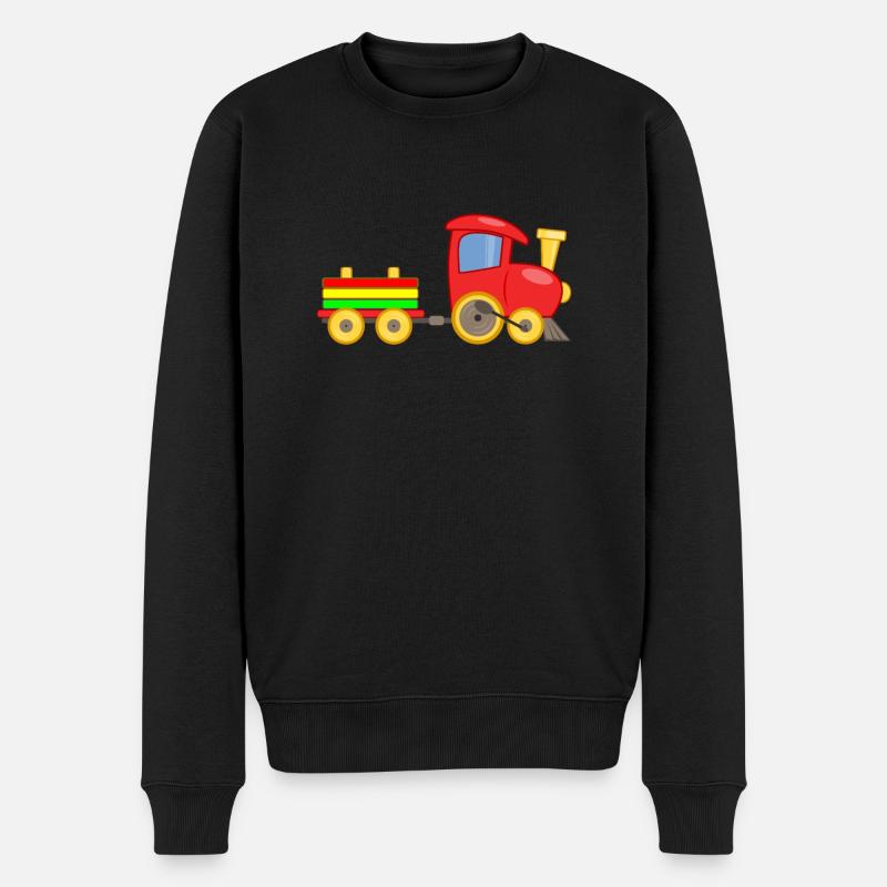 Train pour tout-petits J’aime Trains juste un garçon qui aime - Pull Premium bio Homme - noir