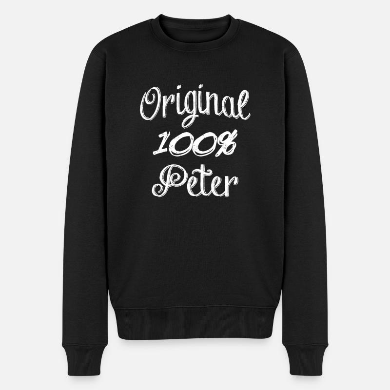 Original 100% Peter - Men's Premium Organic Jumper - black