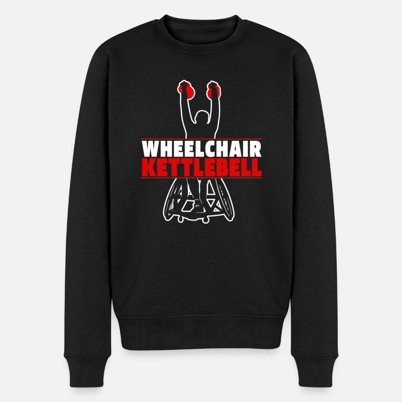 Kettlebell Fauteuil roulant - Pull Premium bio Homme - noir