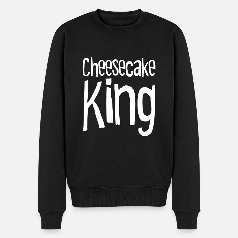 Cheesecake King - Männer Premium Bio Pullover - Schwarz
