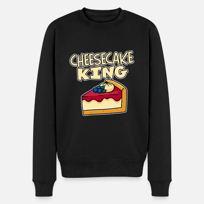 Cheesecake King 2 - Männer Premium Bio Pullover - Schwarz