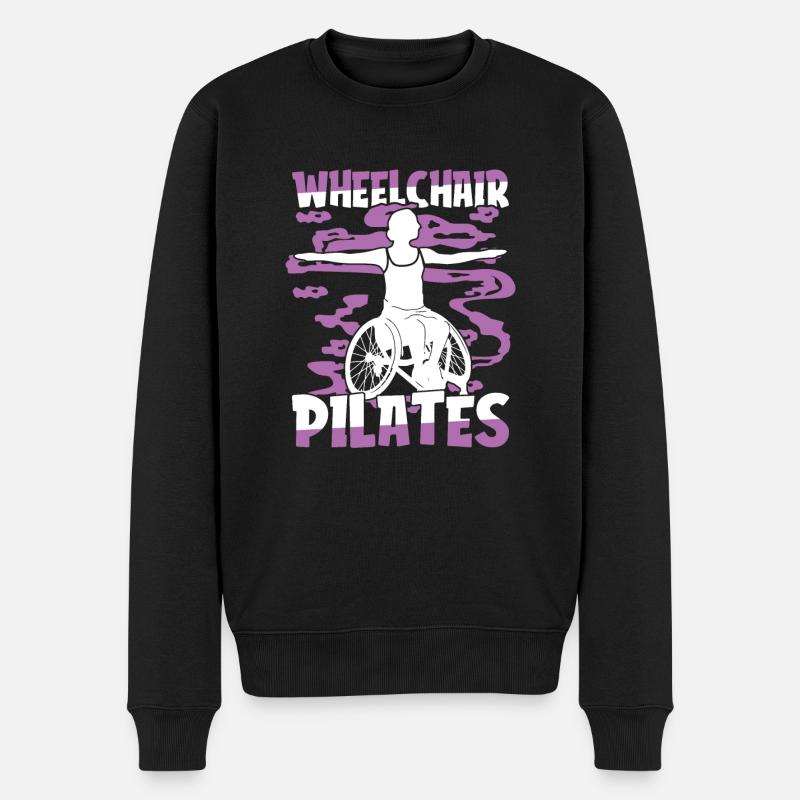 Pilates Fauteuil roulant - Pull Premium bio Homme - noir