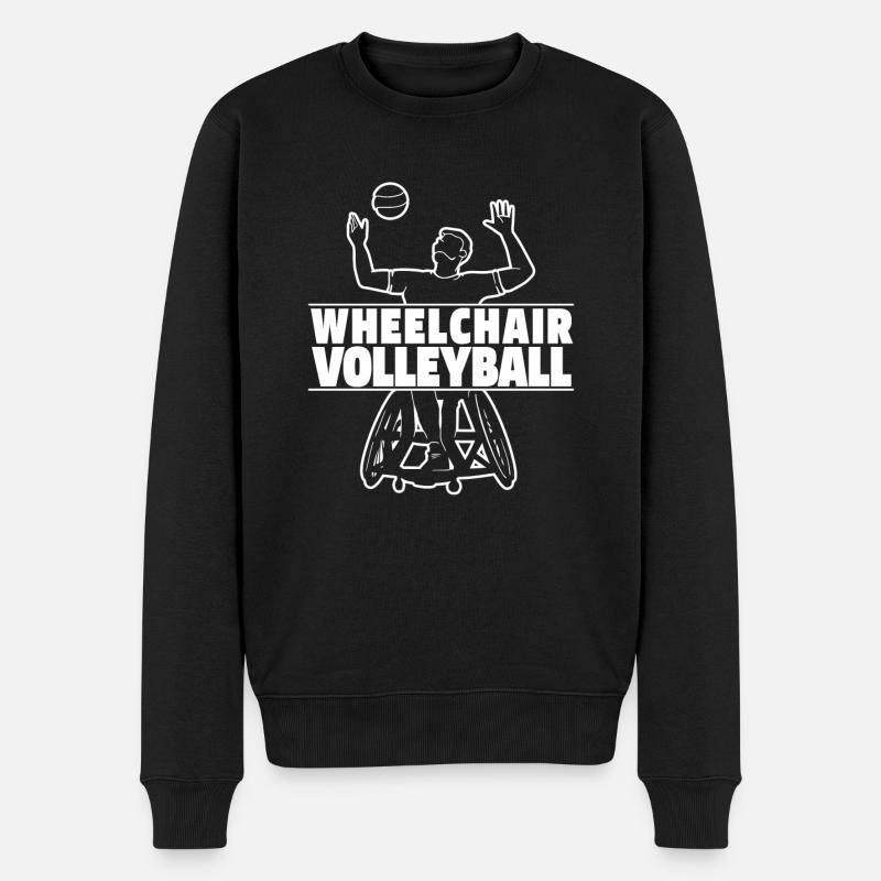 Volleyball Volleyball Fauteuil roulant - Pull Premium bio Homme - noir