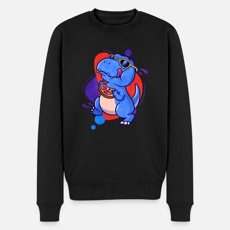 Steak - Männer Premium Bio Pullover - Schwarz