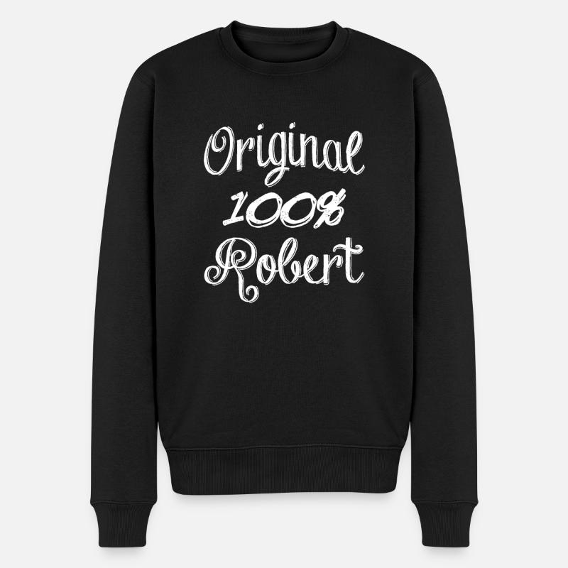 Original 100% Robert - Men's Premium Organic Jumper - black