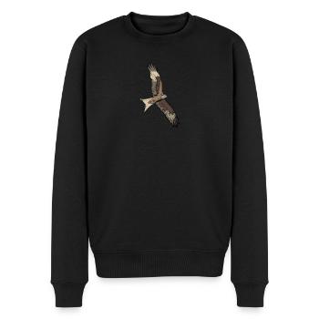 Red kite I bird of prey pickling motif for falconer - Men's Premium Organic Jumper - black - Front - Nico (187cm)