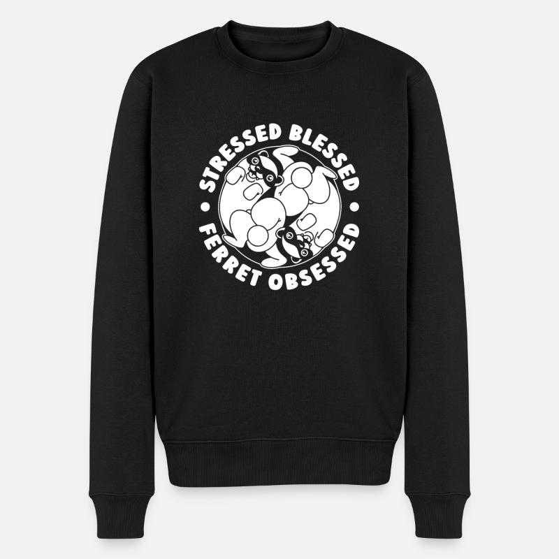 Furet Iltis Drôle - Pull Premium bio Homme - noir