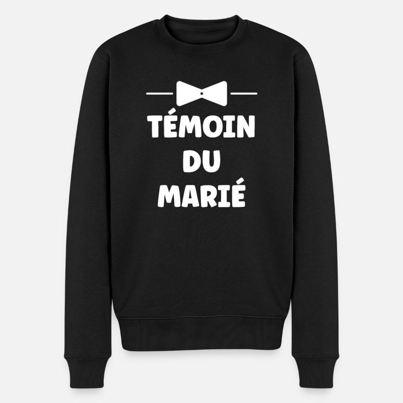 témoin du marié - Pull Premium bio Homme - noir