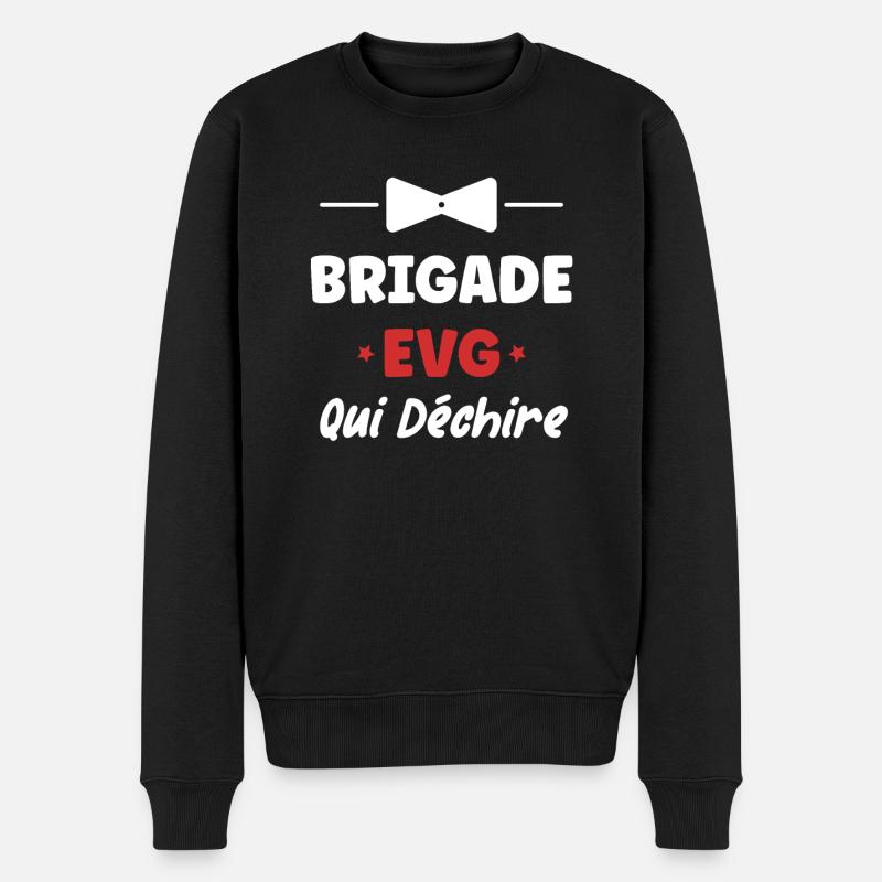 brigade evg - Pull Premium bio Homme - noir