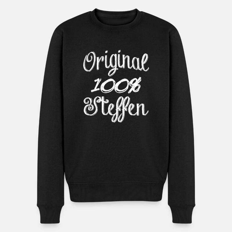 Original 100% Steffen - Pull Premium bio Homme - noir