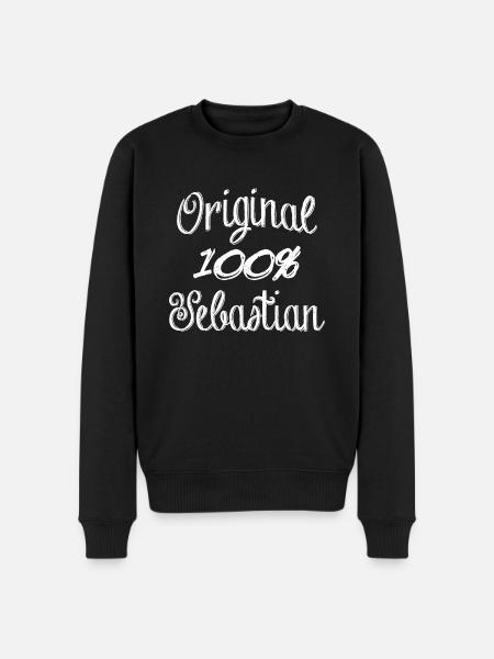 Original 100% Sebastian - Men's Premium Organic Jumper - black