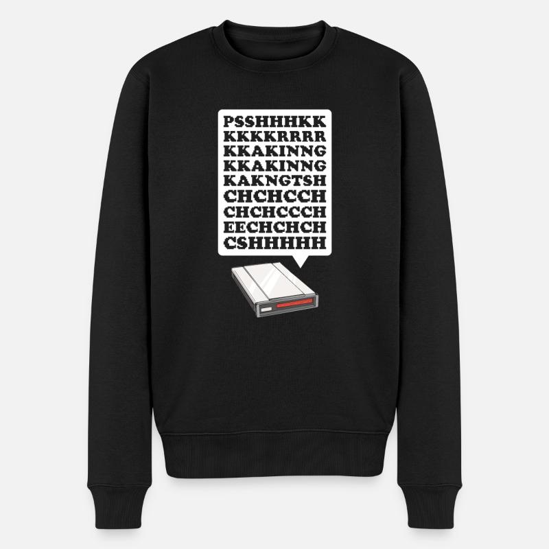 90er Nostalgie Retro 90er Einwahl Internet Vintage - Männer Premium Bio Pullover - Schwarz