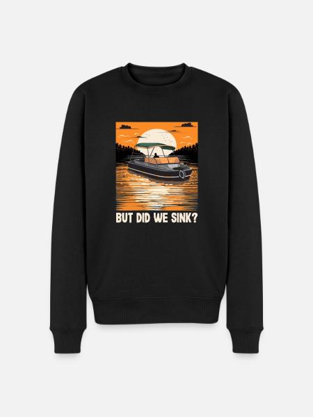 Maar hebben we Funny Boat Captain Motorboating - Mannen Premium Bio sweater - zwart