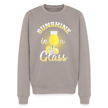 Italian Limoncello Lover Lemon Liqueur - Men's Premium Organic Jumper - taupe - Front - Nico (187cm)