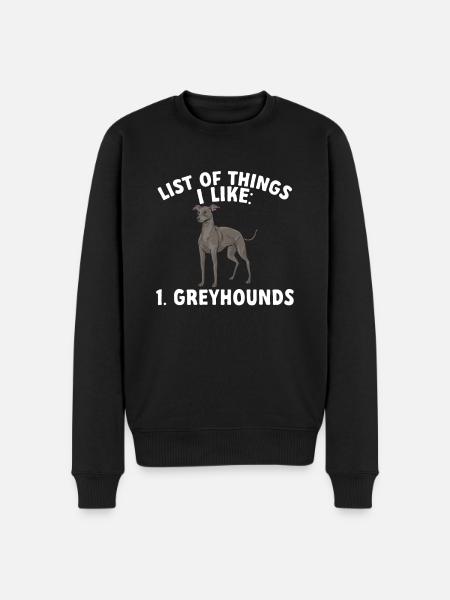 Italian Greyhound Greyhound Dogs - Men's Premium Organic Jumper - black